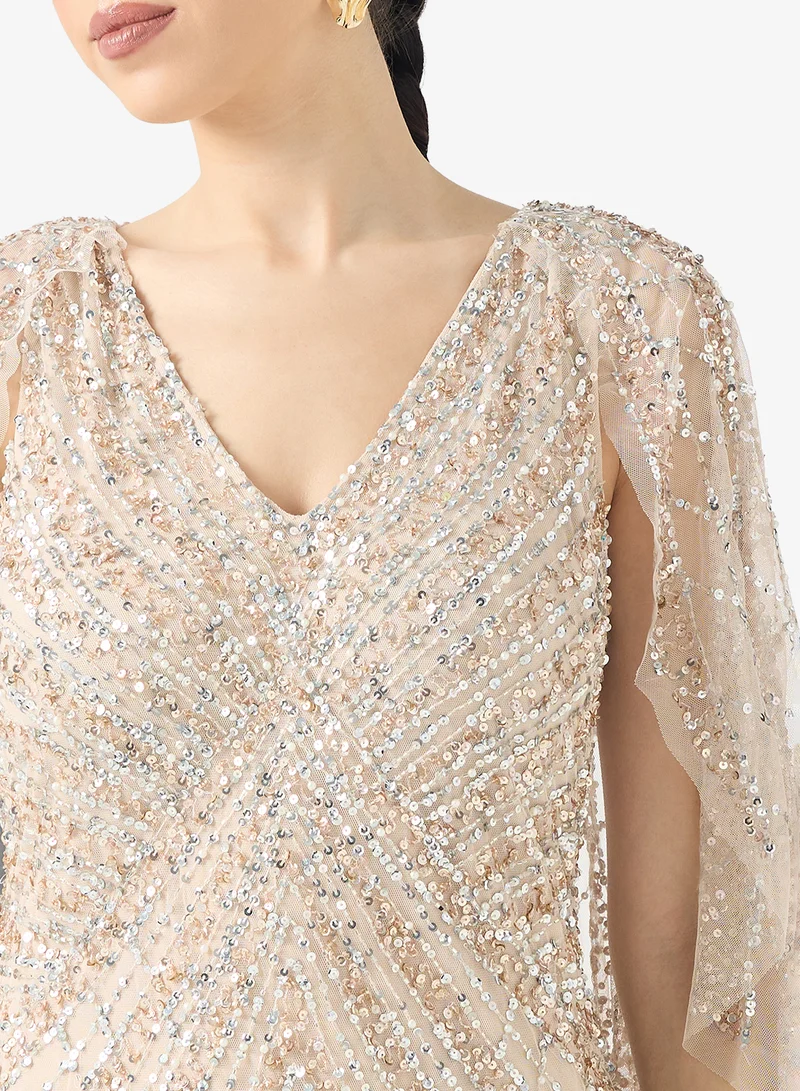 Namshi x  Sequin Embellished Evening Dress for Women | Best Price UAE